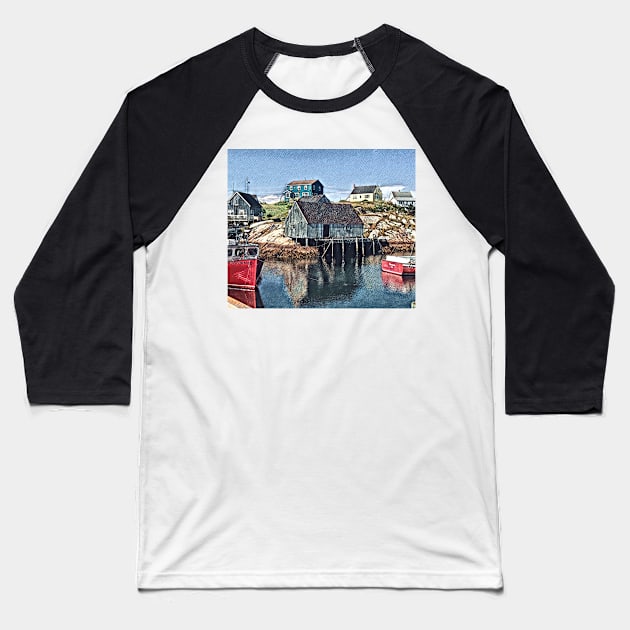 Peggy’s cove, Nova Scotia Baseball T-Shirt by Dillyzip1202